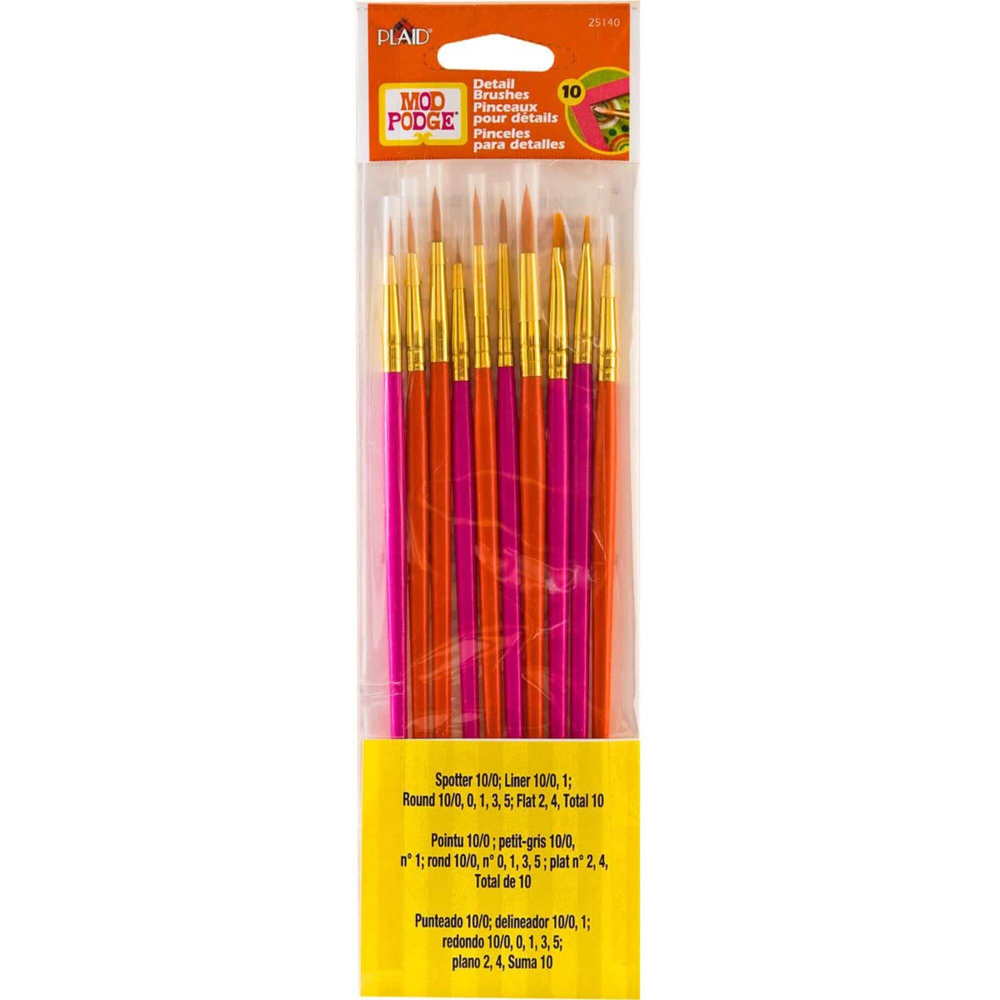 Mod Podge® Detail Brush Set, 10 Pieces